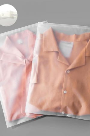 100pcs Clothing Packaging Bags for Shipping – 10×13 Inch Plastic Frosted Bags for Travel Storage or Small Businesses- Zipper Apparel Bag for Shirts, Socks, Underwear, and Documents -No Vent Holes