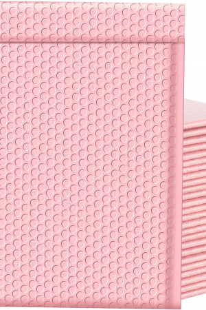 Famagic Bubble Mailers 8.5×12 Inch 25pc Light Pink Shipping Bags, Chic Packaging Bags For Small Business, Colored Padded Mailing Envelopes, Opaque Matte Self Seal Bubble Poly Mailers Bulk #2